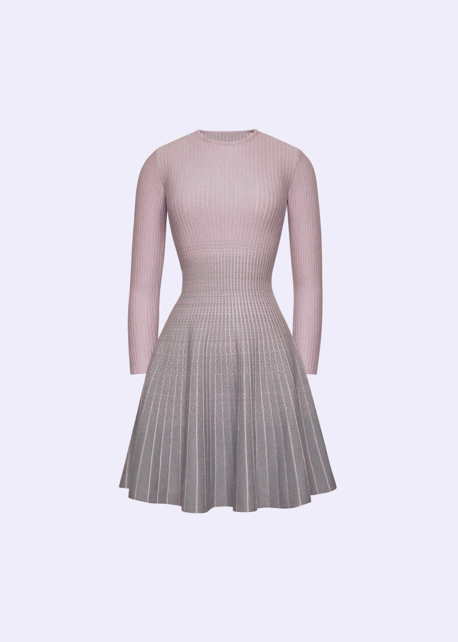 6123 Nude - Polyester Spandex Dress With Contrast Border - POEM
